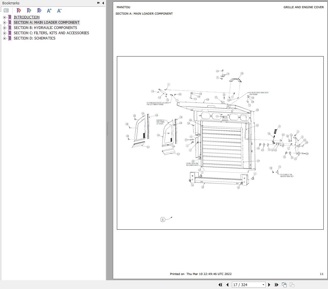 GEHL Skid Loader 2056 Parts Manual 917398