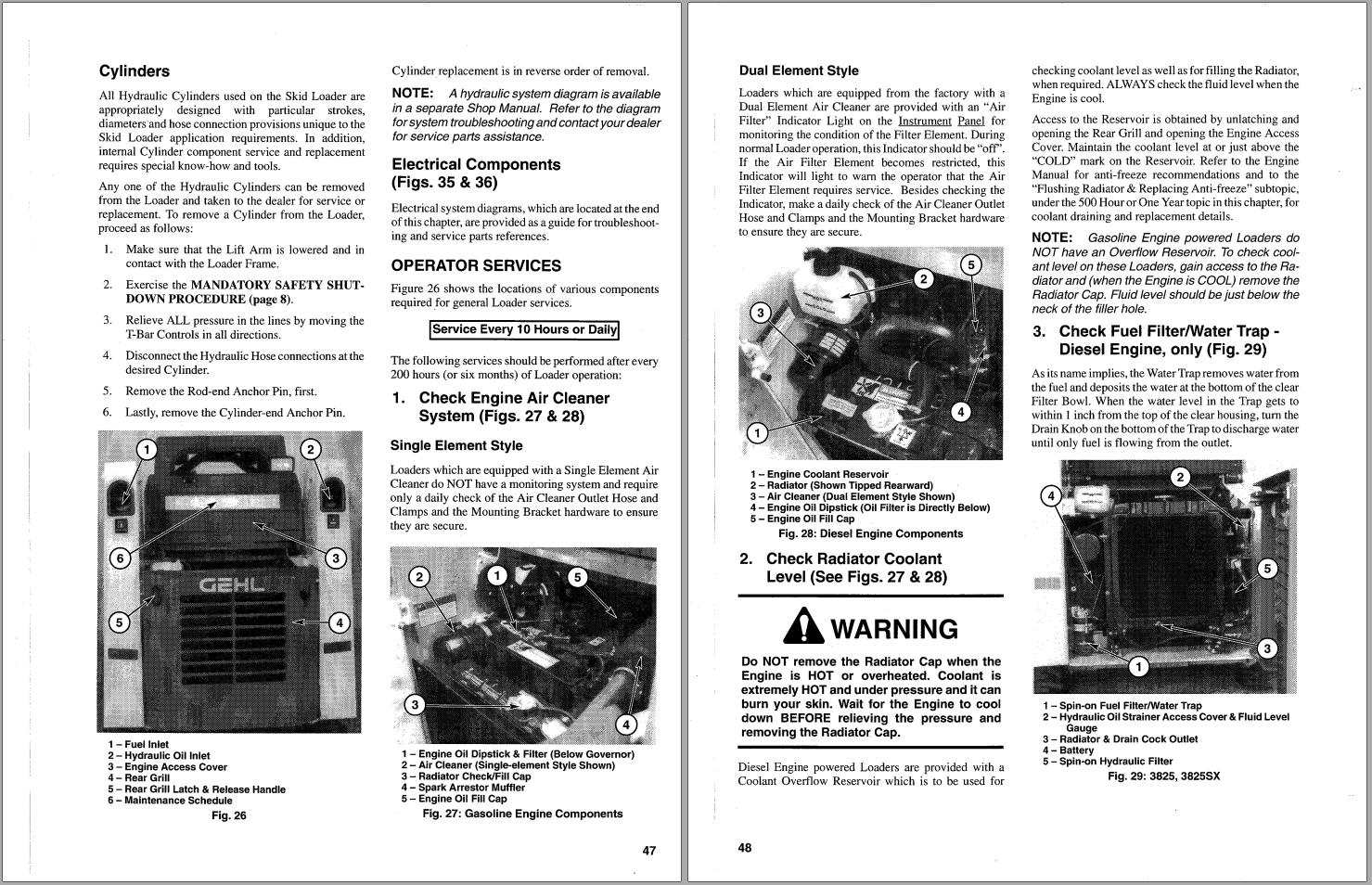 GEHL Skid Loader 3725 3825 Operators Manual 906376C 1