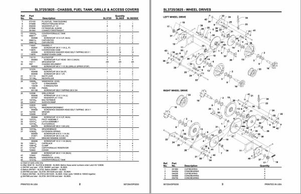 GEHL Skid Loader SL3725 SL3825 Parts Manual 907204E 1