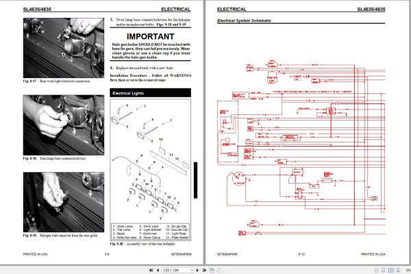 GEHL Skid Loader SL4635 SL4835 Service Manual 907809 1