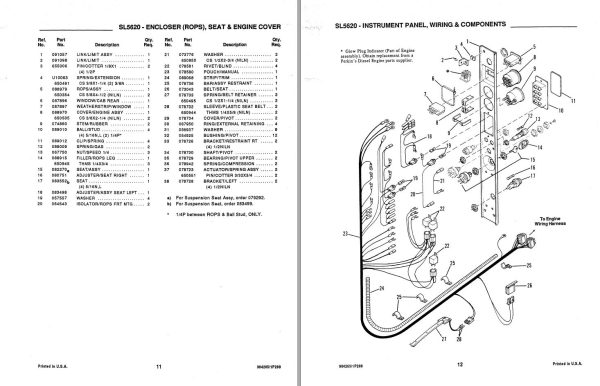 GEHL Skid Loader SL5620 Service Parts Manual 904265A 1