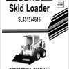 GEHL Skid Loaders SL4515 SL4615 Operators Manual 903885A