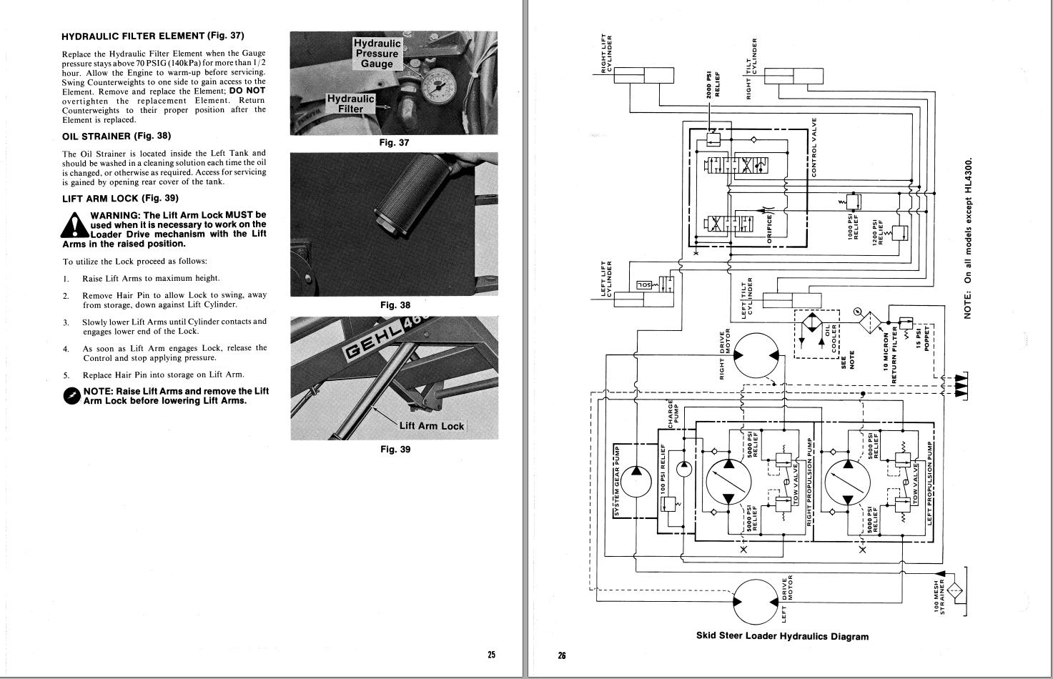 GEHL Skid Steer Loader HL4300 HL4500 HL4600 HL4700 Operators Manual 902095A 1
