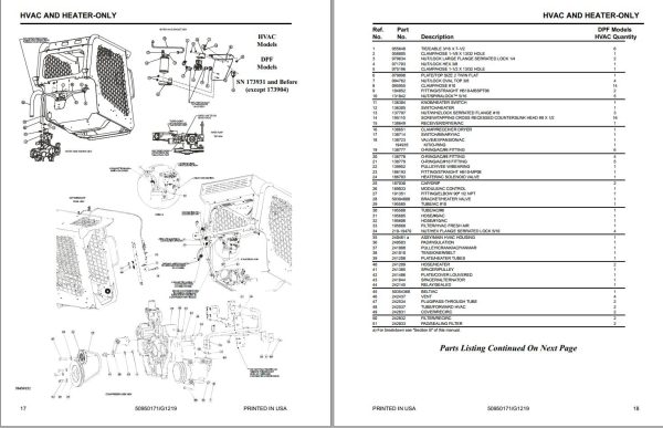 GEHL Skid Steer Loader R220 R220 X Series Parts Manual 50950171H 1