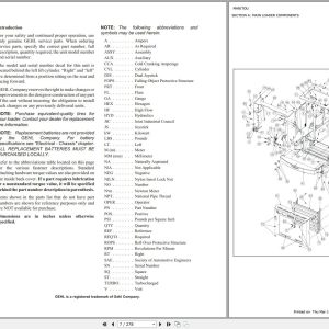GEHL Skid Steer Loader SL7810E SL7810E Parts Manual 917222