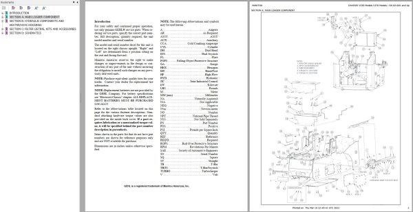 GEHL Skid Steer Loader V270 Parts Manual 917376