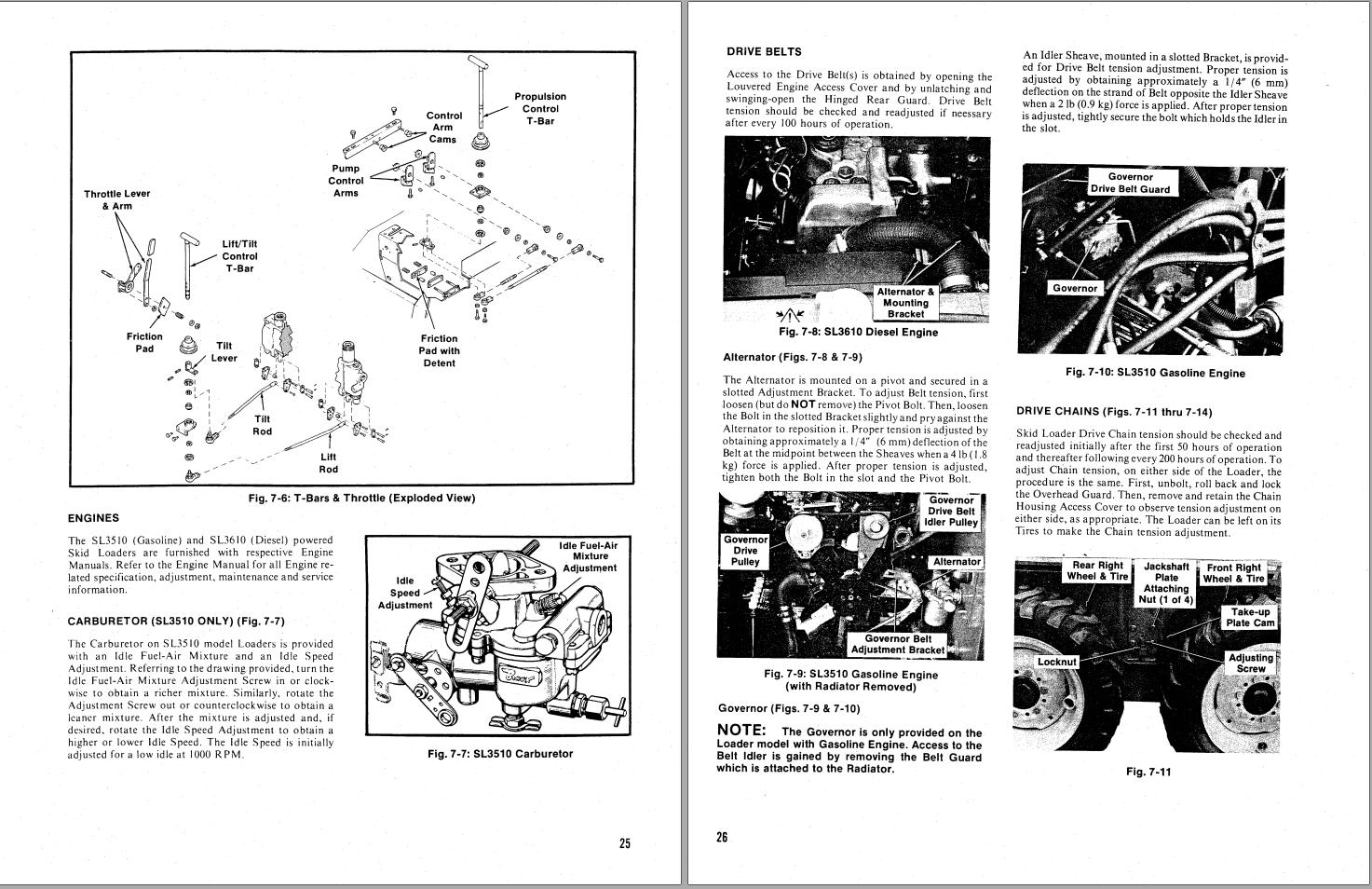 GEHL Skid Steer Loaders 3510 3610 Operators Manual 903654A 1