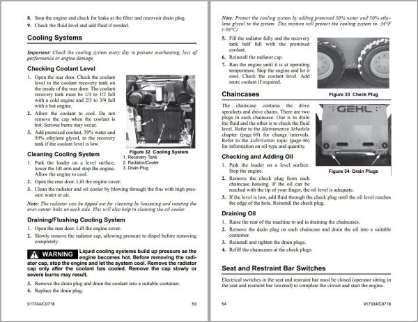 GEHL Skid Steer Loaders SL3640E SL4240E Operators Manual 1 1