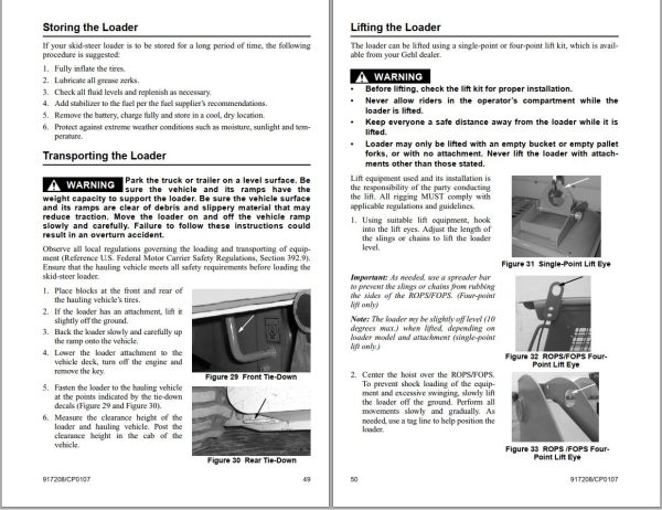 GEHL Skid Steer Loaders SL4640E SL4840E SL5640E SL6640E Operators Manual 917208C 1