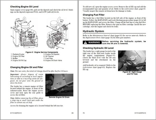 GEHL Skid Steer Loaders SL4640E SL5240E Operators Manual 917314D 1