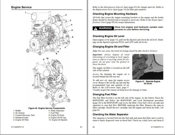 GEHL Skid Steer Loaders SL5640E SL6640E Operators Manual 917345E 1