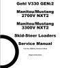GEHL Skid Steer Loaders V270 V330 Gen2 Service Manual 50950192 REVD