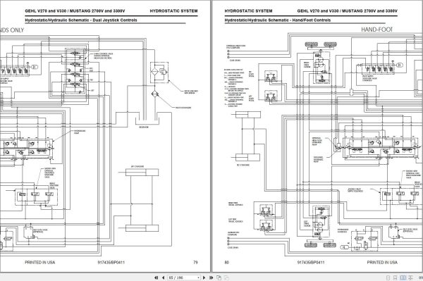 GEHL Skid Steer Loaders V270 V330 Service Manual 917435b 1