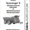 GEHL Spreader 329 Parts Manual 907501A