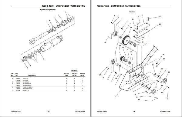 GEHL Spreaders 1329 1330 Parts Manual 907523C 1