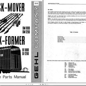 GEHL Stack Mover Former SF1000 SF1200 SM1000 SM1200 Service Parts Manual 901440A