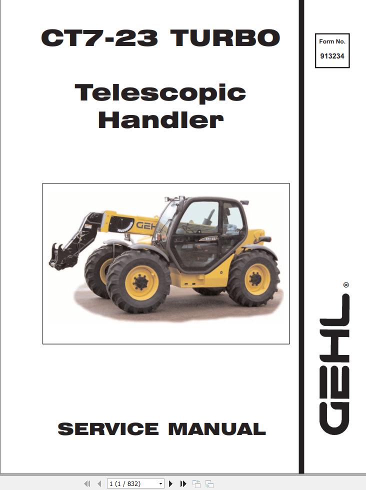 GEHL Telescopic Handler CT7 23 Service Manual 913234