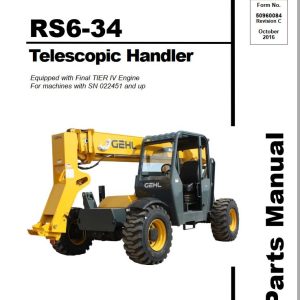 GEHL Telescopic Handler RS6 34 Parts Manual