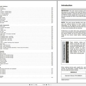 GEHL Telescopic Handler RS6 RS8 RS10 RS12 Parts Manual 50960015