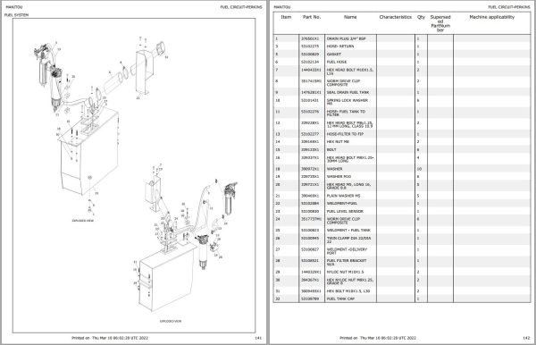 GEHL Telescopic Handler TX 408 Parts Manual 53109861A 1