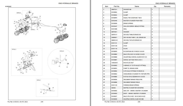 GEHL Telescopic Handler TX 408 Perkins Engine Parts Manual 53109861D 1
