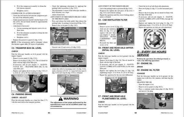 GEHL Telescopic Handlers CT5 16 CT5 16 Turbo Operators Manual 913225C 1