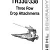 GEHL Three Row Crop Attachments TR330 TR338 Operators Manual 904846A