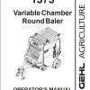 GEHL Variable Chamber Round Baler 1375 Operators Manual 907578B