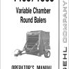 GEHL Variable Chamber Round Balers 1465 1865 Operators Manual 904112A