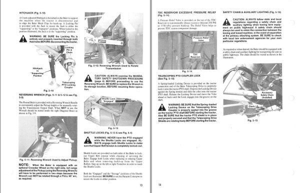 GEHL Variable Chamber Round Balers 1465 1865 Operators Manual 904112A 1
