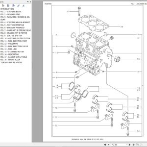 GEHL Yanmar Engine 3TNV82A SBV Parts Manual 50940092