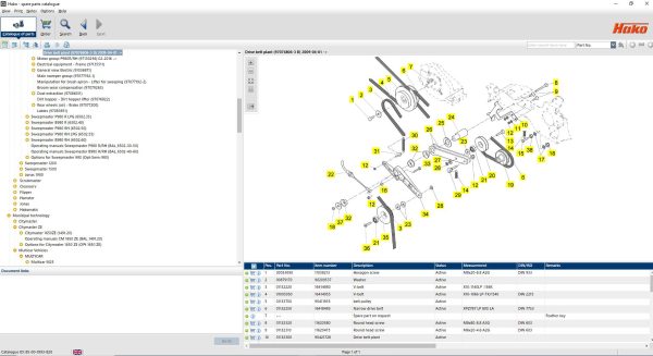 Hako Machine 2023 Spare Parts Catalog EPC 3