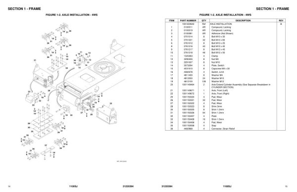 JLG Boom Lifts 1100SJ Parts Manual 31220394 2022 PVC 2207 1