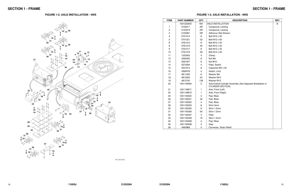 JLG Boom Lifts 1100SJ Parts Manual 31220394 2022 PVC 2207 1