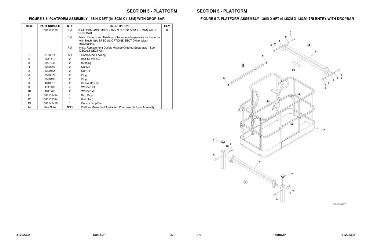 JLG Boom Lifts 1500AJP Parts Manual 31222392 2024 PVC 2307 1