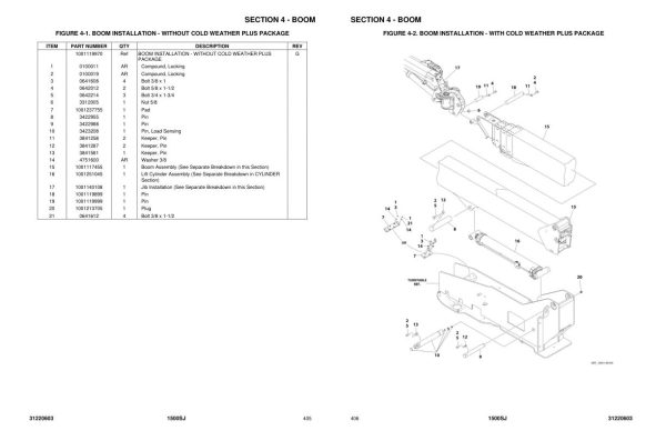 JLG Boom Lifts 1500SJ Parts Manual 31220603 2023 PVC 2207 1