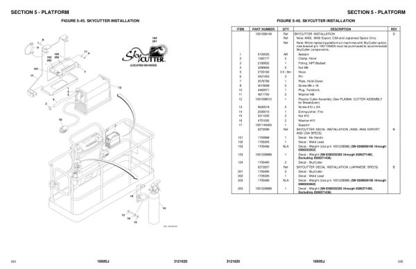 JLG Boom Lifts 1850SJ Parts Manual 3121620 2023 1