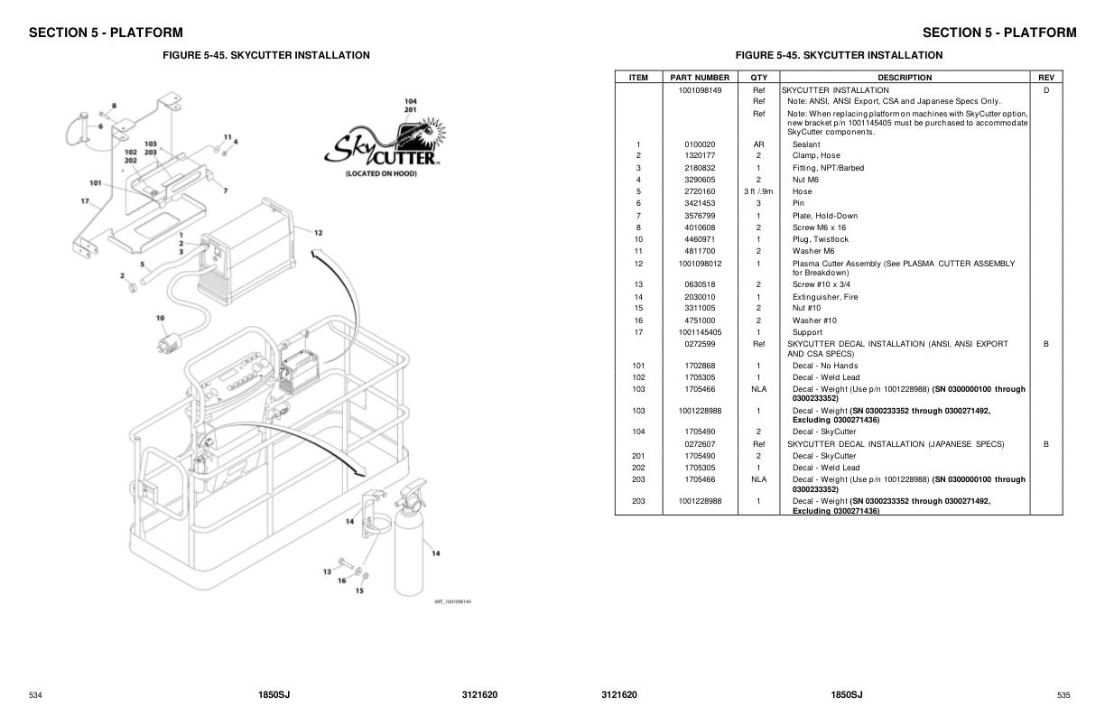 JLG Boom Lifts 1850SJ Parts Manual 3121620 2023 1
