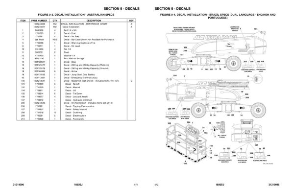 JLG Boom Lifts 1850SJ Parts Manual 31219096 2023 PVC 2107 1