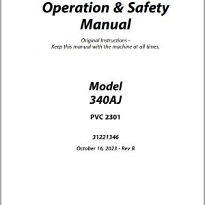 JLG Boom Lifts 340AJ Operation Safety Manual 31221346 2023 PVC 2301 Jlg Boom Lifts 340Aj Operation Safety Manual 31221346 2023 Pvc 2301