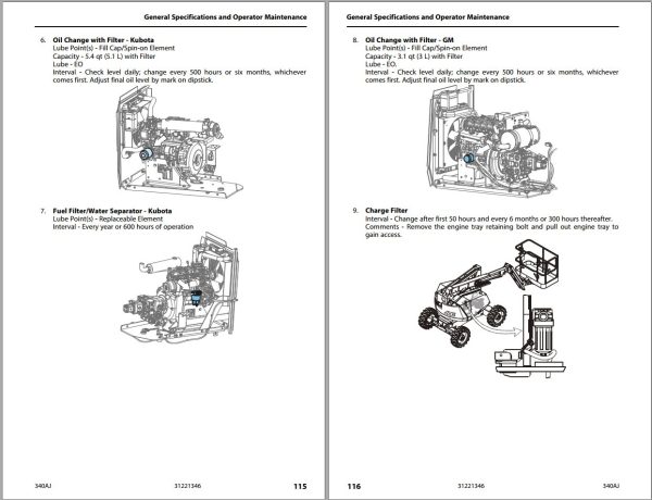 JLG Boom Lifts 340AJ Operation Safety Manual 31221346 2023 PVC 2301 1