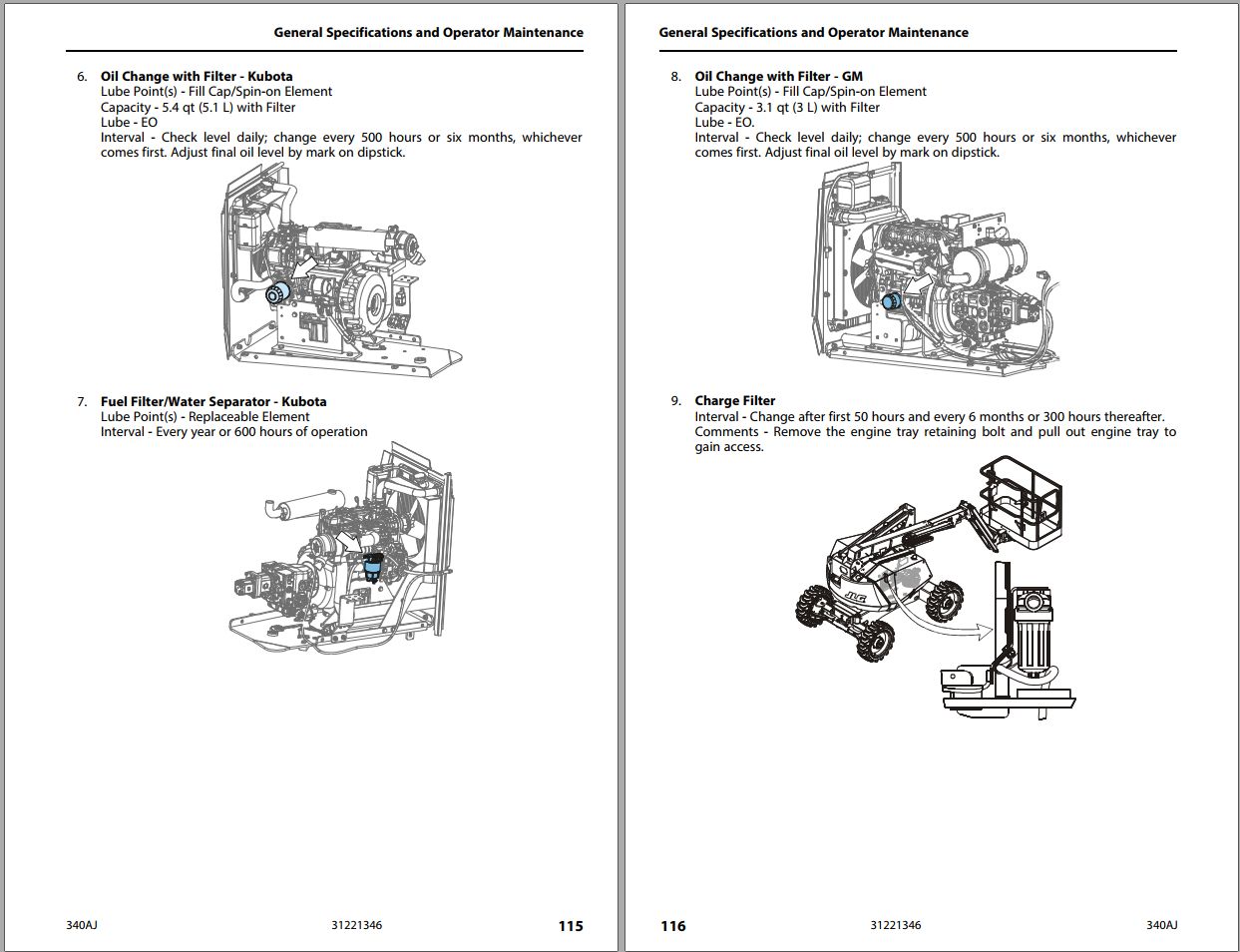 JLG Boom Lifts 340AJ Operation Safety Manual 31221346 2023 PVC 2301 1