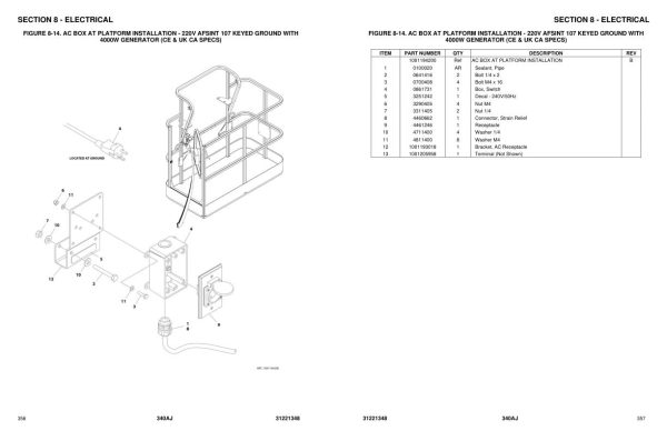 JLG Boom Lifts 340AJ Parts Manual 31221348 2023 PVC 2301 1