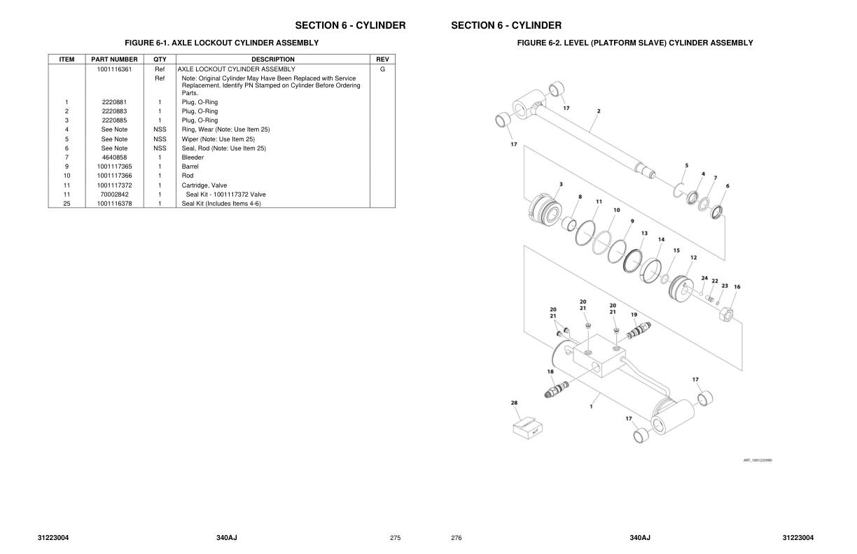 JLG Boom Lifts 340AJ Parts Manual 31223004 2023 PVC 2401 1