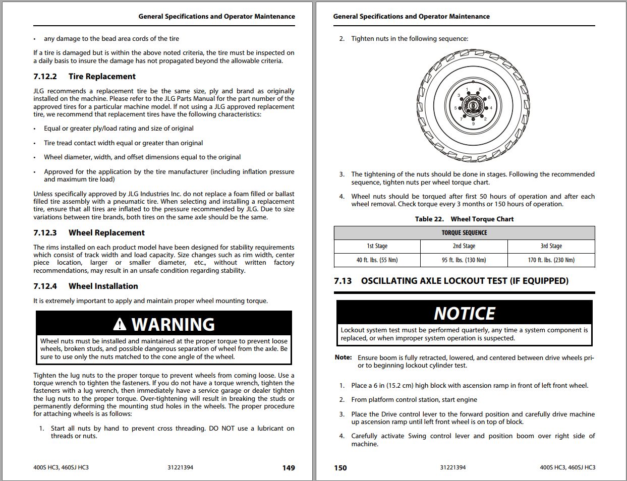 JLG Boom Lifts 400S HC3 460SJ HC3 Operation Safety Manual 31221394 2023 PVC 2301 1