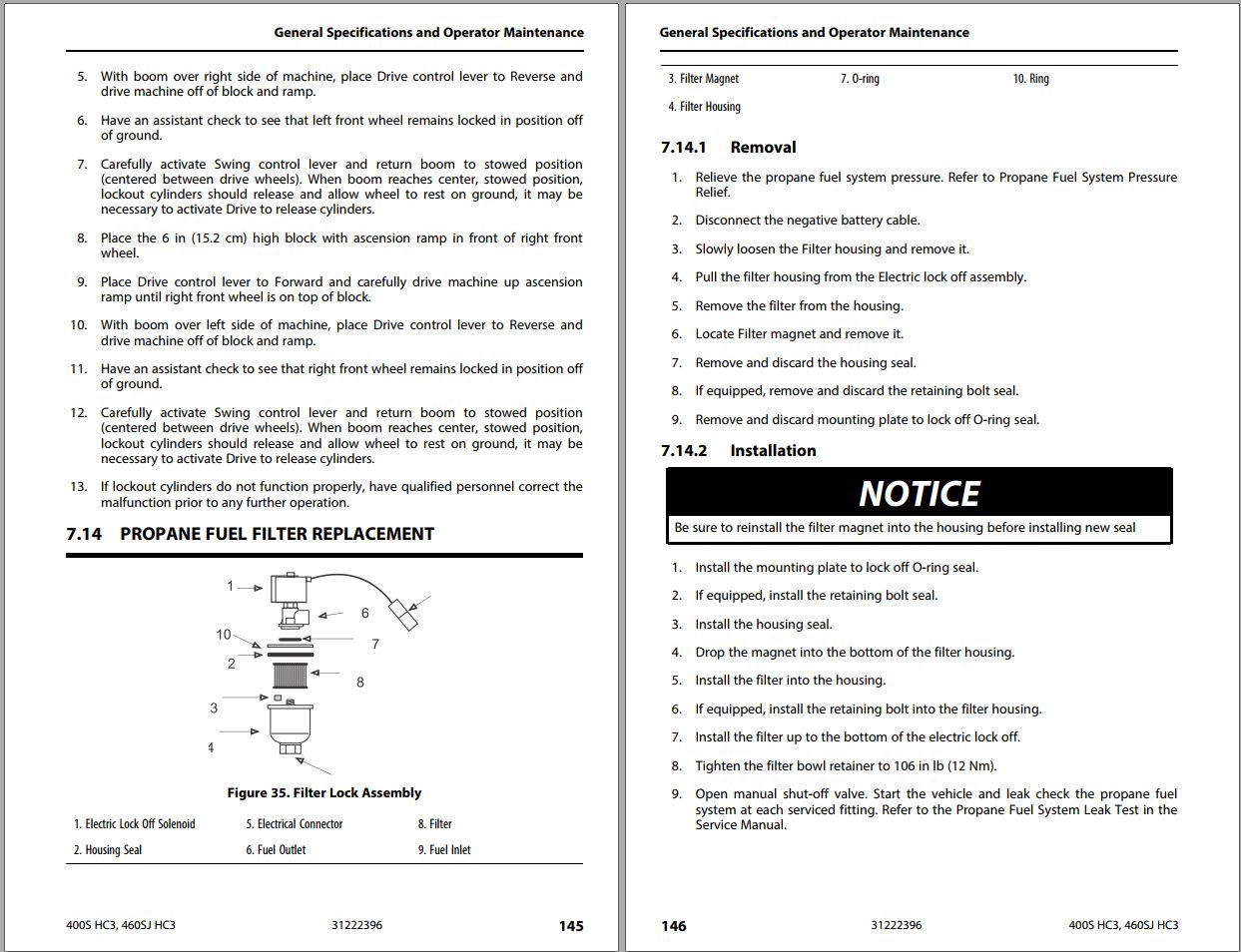 JLG Boom Lifts 400S HC3 460SJ HC3 Operation Safety Manual 31222396 2023 PVC 2307 1 1