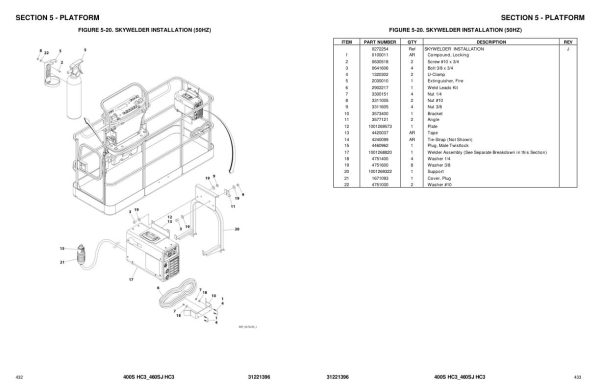 JLG Boom Lifts 400S HC3 460SJ HC3 Parts Manual 31221396 2023 PVC 2301 1
