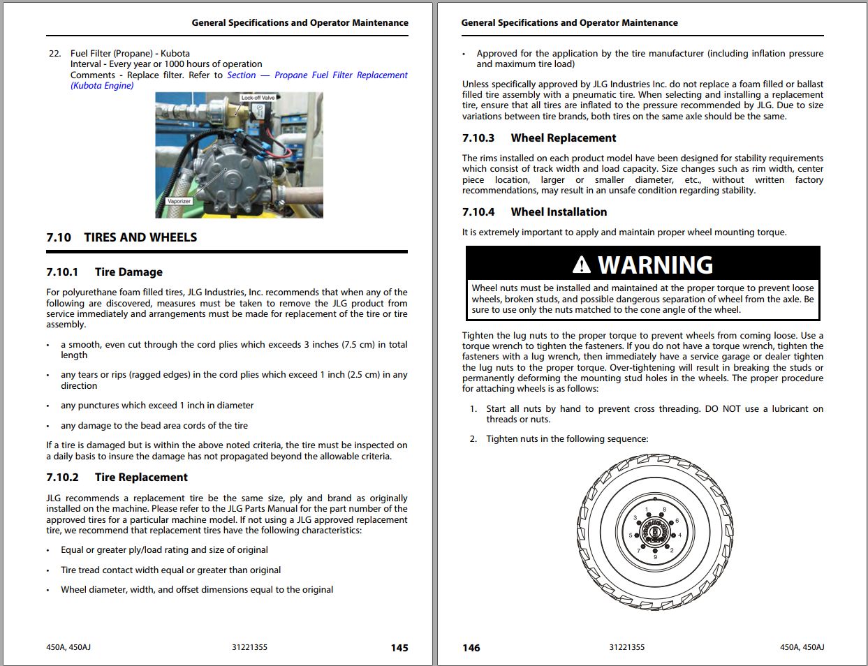 JLG Boom Lifts 450A 450AJ Operation Safety Manual 31221355 2023 PVC 2301 1 1
