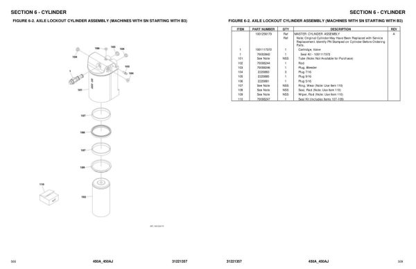 JLG Boom Lifts 450A 450AJ Parts Manual 31221357 2023 PVC 2301 1