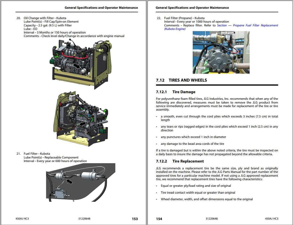 JLG Boom Lifts 450AJ HC3 Operation Safety Manual 31220648 2023 PVC 2207 1 1
